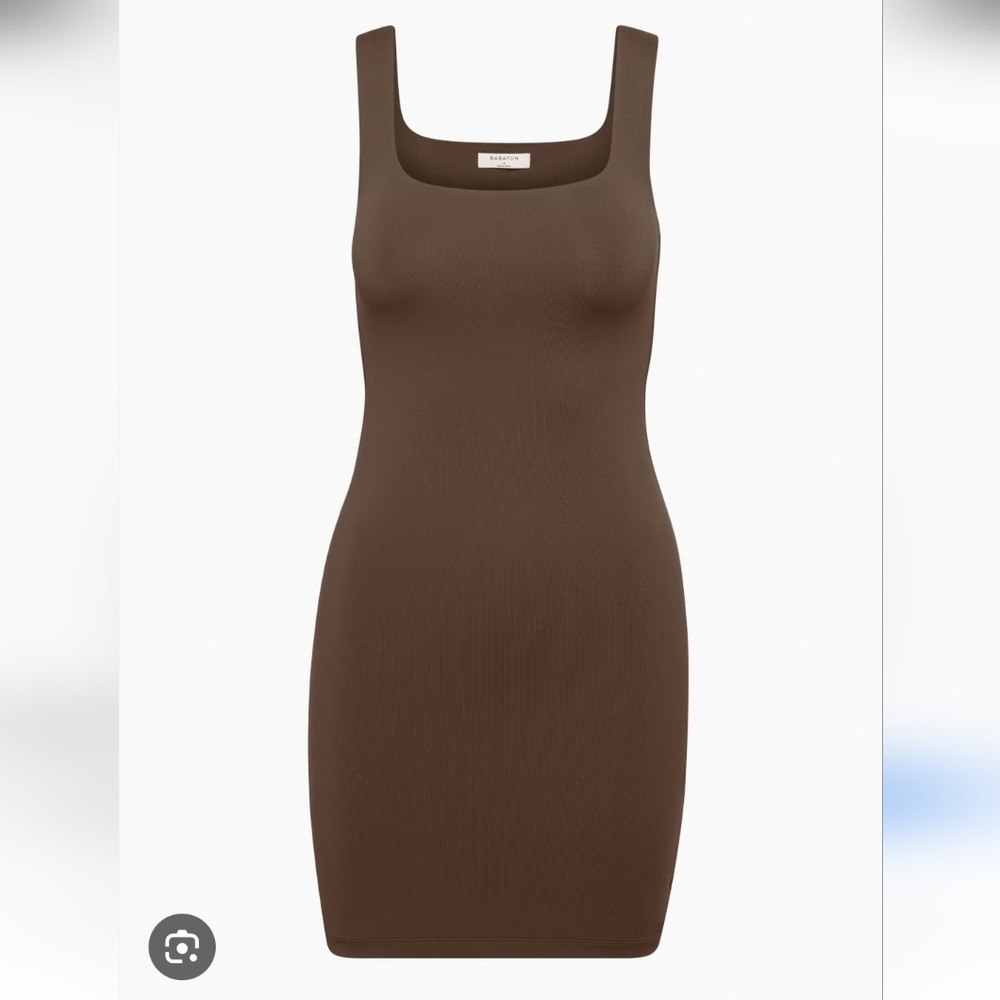 Contour Collection Square Neck Mini Dress Ready-to-wear Y2K Bodycon Stretchy Lrg